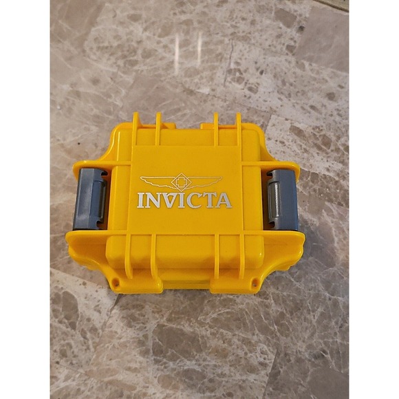Invicta Yellow Classic SIngle Slot Impact Resistant Watch Box/Case - Picture 2 of 2